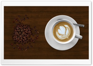 Coffee Heart Ultra HD Wallpaper for 4K UHD Widescreen desktop, tablet & smartphone