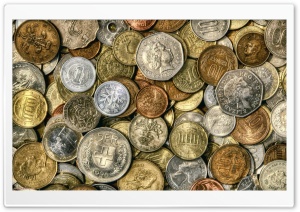 collection of different old coins Ultra HD Wallpaper for 4K UHD Widescreen desktop, tablet & smartphone