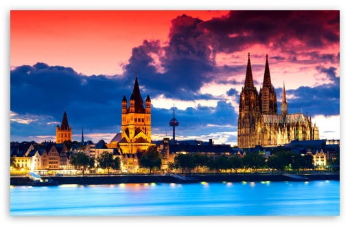 Cologne Cathedral At Dusk UltraHD Wallpaper for 8K UHD TV 16:9 Ultra High Definition 2160p 1440p 1080p 900p 720p ; Widescreen 16:10 5:3 WHXGA WQXGA WUXGA WXGA WGA ; Fullscreen 4:3 5:4 3:2 UXGA XGA SVGA QSXGA SXGA DVGA HVGA HQVGA ( Apple PowerBook G4 iPhone 4 3G 3GS iPod Touch ) ; Tablet 1:1 ; Mobile 3:5 3:4 - ;