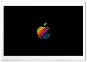 Color Brush Stroke Apple Logo 4K UHD Wallpaper for Widescreen and UltraWide Desktop, UltraHD TV, Smartphone, Tablet
