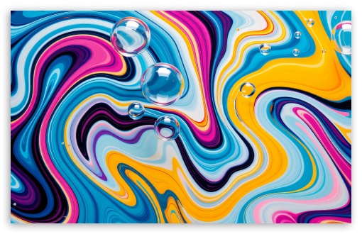 Colored 3D Curves UltraHD Wallpaper for Widescreen 16:10 ;