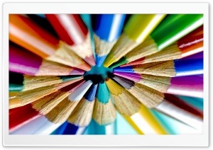 Colored Pencils Circle Ultra HD Wallpaper for 4K UHD Widescreen desktop, tablet & smartphone
