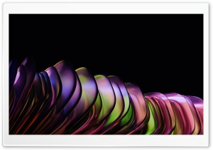 Colorful 3D Shapes On Black 4K UHD Wallpaper for Widescreen and UltraWide Desktop, UltraHD TV, Smartphone, Tablet