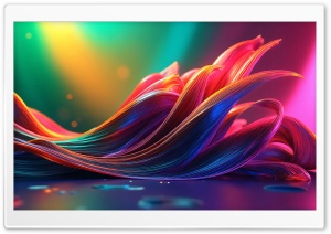Colorful 3D Waves 4K UHD Wallpaper for Widescreen and UltraWide Desktop, UltraHD TV, Smartphone, Tablet