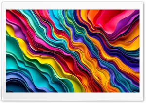 Colorful 3D Waves 4K UHD Wallpaper for Widescreen and UltraWide Desktop, UltraHD TV, Smartphone, Tablet