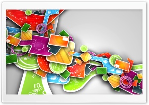 Colorful Abstract 3D Art Ultra HD Wallpaper for 4K UHD Widescreen desktop, tablet & smartphone