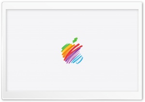 Colorful Apple Logo Brush Strokes 4K UHD Wallpaper for Widescreen and UltraWide Desktop, UltraHD TV, Smartphone, Tablet