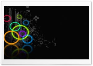 Colorful Circles Black Ultra HD Wallpaper for 4K UHD Widescreen Desktop, Lockscreen, Screensaver, TV, Tablet, Smartphone