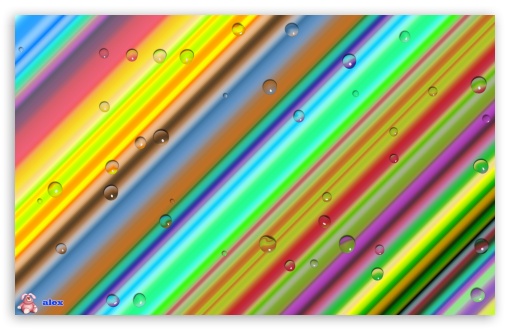 Colorful Drops UltraHD Wallpaper for Widescreen 16:10 ;