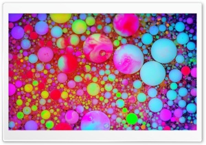 Colorful Fluorescent Paint, Macro Bubble Photography Ultra HD Wallpaper for 4K UHD Widescreen desktop, tablet & smartphone