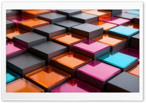 Colorful Glass Squares 4K UHD Wallpaper for Widescreen and UltraWide Desktop, UltraHD TV, Smartphone, Tablet