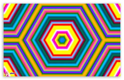 Colorful Hexagon UltraHD Wallpaper for Widescreen 16:10 ;