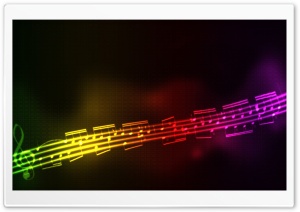 Colorful Musical Notes Ultra HD Wallpaper for 4K UHD Widescreen desktop, tablet & smartphone