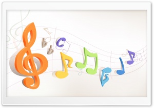Colorful Musical Notes 1 Ultra HD Wallpaper for 4K UHD Widescreen desktop, tablet & smartphone