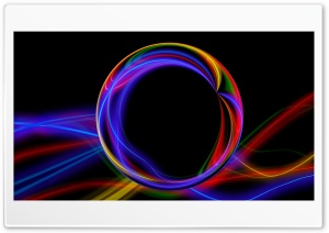 Colorful Neon Reflection Sphere 4K UHD Wallpaper for Widescreen and UltraWide Desktop, UltraHD TV, Smartphone, Tablet
