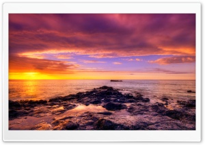 Colorful Ocean Sunset Ultra HD Wallpaper for 4K UHD Widescreen desktop, tablet & smartphone