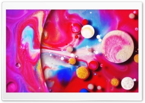 Colorful Paint Mix Bubbles Ultra HD Wallpaper for 4K UHD Widescreen desktop, tablet & smartphone
