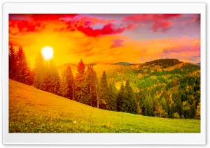 Colorful Sunrise Mountain Landscape Ultra HD Wallpaper for 4K UHD Widescreen desktop, tablet & smartphone