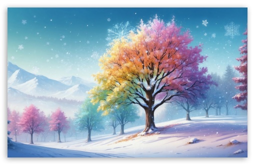 Colorful Winter UltraHD Wallpaper for UHD 16:9 ; HD 16:9 ; UltraWide 21:9 24:10 ; Widescreen 16:10 5:3 ; Fullscreen 4:3 5:4 3:2 ; Tablet 1:1 ; Mobile 9:16 2:3 3:5 3:4 ;