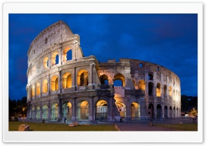 Colosseum By Night Ultra HD Wallpaper for 4K UHD Widescreen desktop, tablet & smartphone