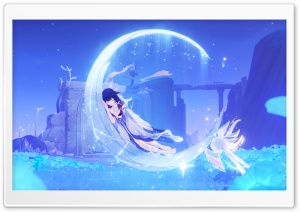 Columbina, Genshin Impact   A Traveler on a Winter's Night 4K UHD Wallpaper for Widescreen and UltraWide Desktop, UltraHD TV, Smartphone, Tablet