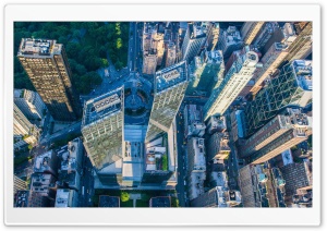 Columbus Circle, New York City, Aerial View Ultra HD Wallpaper for 4K UHD Widescreen desktop, tablet & smartphone