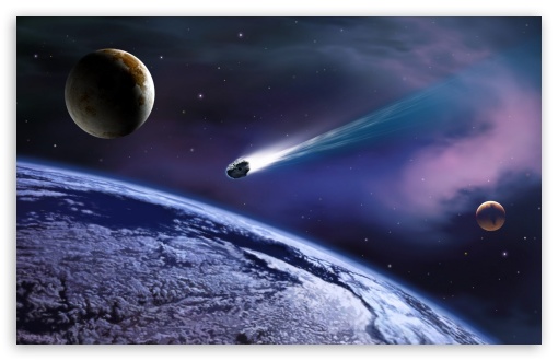 HD wallpaper Falling Comet In The Earths Atmosphere Background Hd   Wallpaper Flare