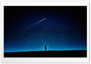 Comet in the Sky Art 4K UHD Wallpaper for Widescreen and UltraWide Desktop, UltraHD TV, Smartphone, Tablet