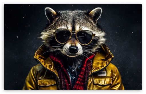 Cool Raccoon UltraHD Wallpaper for HD 16:9 ; UltraWide 21:9 24:10 ; Widescreen 16:10 5:3 ; Fullscreen 4:3 5:4 3:2 ; Tablet 1:1 ; Mobile 9:16 9:19.5 9:20 10:16 2:3 3:5 3:4 ;