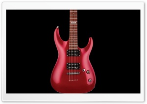 Cool Red Electric Guitar, Black Background Ultra HD Wallpaper for 4K UHD Widescreen desktop, tablet & smartphone