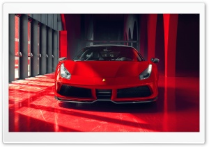 Cool Red Ferrari Car 2018 Ultra HD Wallpaper for 4K UHD Widescreen desktop, tablet & smartphone