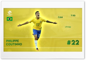 Copa America - Philippe Coutinho Ultra HD Wallpaper for 4K UHD Widescreen desktop, tablet & smartphone