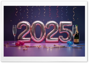 Countdown to 2025, Celebrate the New Year Ultra HD Wallpaper for 4K UHD Widescreen Desktop, Lockscreen, Screensaver, TV, Tablet, Smartphone