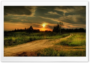Country Road At Sunset Ultra HD Wallpaper for 4K UHD Widescreen desktop, tablet & smartphone