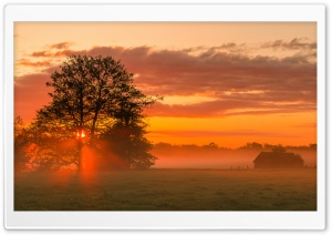 Countryside Morning Sunrise Ultra HD Wallpaper for 4K UHD Widescreen desktop, tablet & smartphone