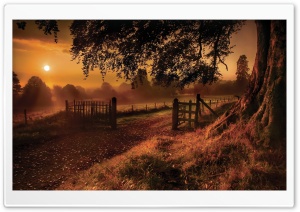 Countryside Road Gate Ultra HD Wallpaper for 4K UHD Widescreen desktop, tablet & smartphone