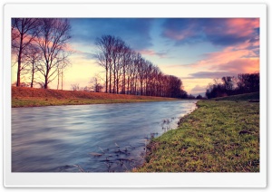 Countryside Stream At Sunset Ultra HD Wallpaper for 4K UHD Widescreen desktop, tablet & smartphone