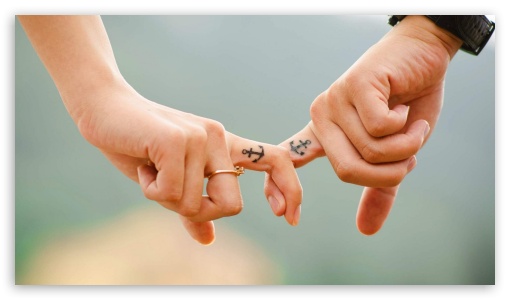 Couple Hands of Love UltraHD Wallpaper for HD 16:9 ;