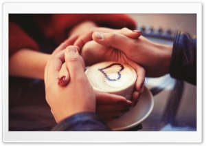 Couple Holding Hands At Coffee 4K UHD Wallpaper for Widescreen and UltraWide Desktop, UltraHD TV, Smartphone, Tablet