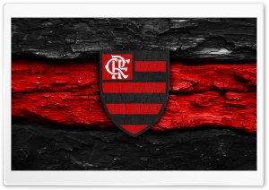 CR Flamengo Wooden Logo 4K UHD Wallpaper for Widescreen and UltraWide Desktop, UltraHD TV, Smartphone, Tablet