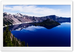 Crater Lake Panorama Ultra HD Wallpaper for 4K UHD Widescreen desktop, tablet & smartphone