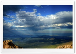 Crepuscular Rays Over Mountains Ultra HD Wallpaper for 4K UHD Widescreen desktop, tablet & smartphone