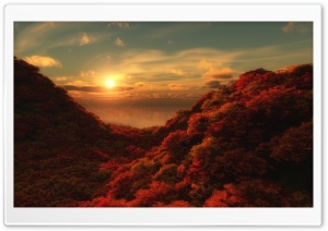 Crimson Forest Digital Art 4K UHD Wallpaper for Widescreen and UltraWide Desktop, UltraHD TV, Smartphone, Tablet