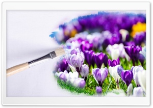 Crocus Painting Ultra HD Wallpaper for 4K UHD Widescreen desktop, tablet & smartphone