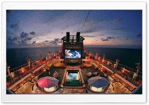 Cruise Ship Deck Night Ultra HD Wallpaper for 4K UHD Widescreen desktop, tablet & smartphone