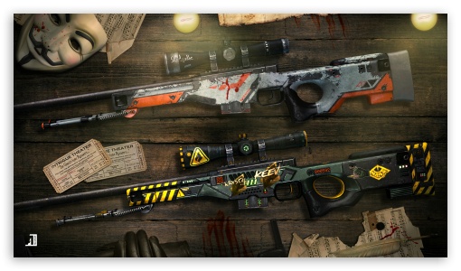 Download wallpaper counter strike, global offensive, awp, skin, cs:go,  asiimov, section weapon in resolution 1366x768