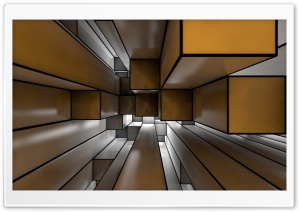 Cube Room 3D Ultra HD Wallpaper for 4K UHD Widescreen desktop, tablet & smartphone