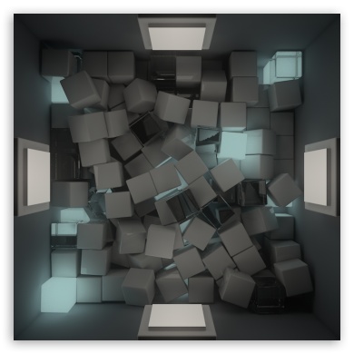 Cubes UltraHD Wallpaper for Mobile 9:16 ;