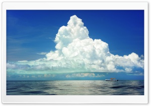 Cumulus Clouds Above the Sea Ultra HD Wallpaper for 4K UHD Widescreen desktop, tablet & smartphone
