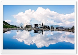 Cumulus Clouds Reflection Ultra HD Wallpaper for 4K UHD Widescreen desktop, tablet & smartphone